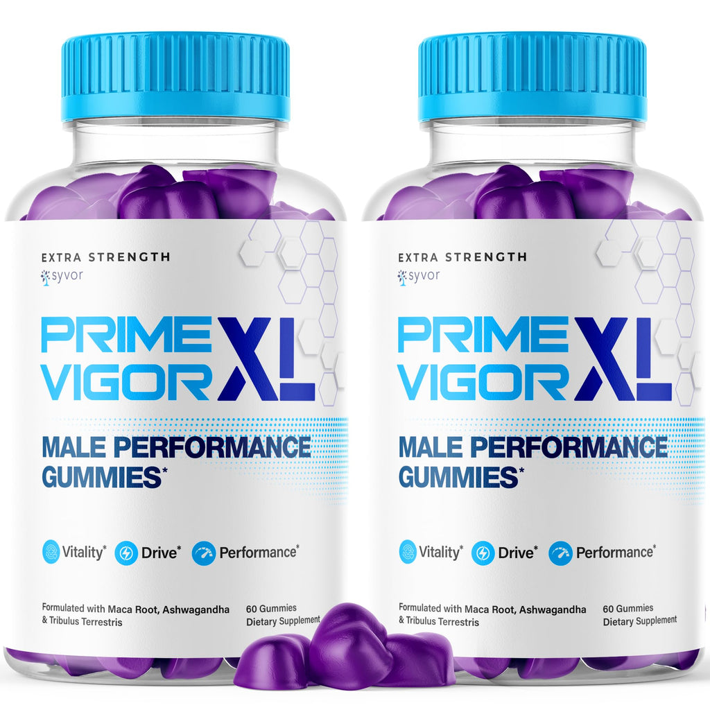 (2 Pack) Prime Vigor XL Gummies, Prime Vigor XL Maximum Strength 1000 MG Supplement, Prime Natural Advanced Formula Gummys Chews Vitamin Prime Vigor Delicious Daily Gomitas (120 Gummies)