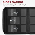 Toploader Binder, Holds 360 Toploaders, 100 Toploaders INCLUDED, 9-Pocket PU Cover Top Loader Binder for 3" x 4" Rigid Toploaders, Ringless Double-Sided Toploader Card Binder for TCG, Sport Cards