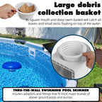 TonGass (Complete Set Universal Fit Above Ground Pool Skimmers (White) Pool Skimmer Accessory Kit ABS Plastic Thru-Wall Skimmer with Accessories Opening Width 6" Fits All Standard Pools Wall Cutouts
