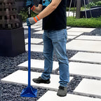 Moosefield Fully Welded Steel Heavy Duty Soil &A sphalt Tamper 8"x8" with 45 inch Handle Garden Landscaping Hand Rammer Compactor for Earth, Gravel and Dirt Pavement Compaction Paver Tool Trash Tamper