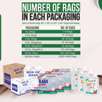 SupremePlus Recycled White T Shirt Rags Box (10 lbs.) – Shop Rags Bulk for Oil, Stain, Grease, Paint, and Auto Cleaning - Multipurpose