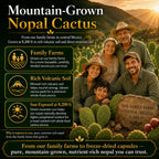 Natural Home Cures Freeze-Dried Nopal Cactus Capsules, Whole Prickly Pear Cactus Powder, Plant-Based Fiber Supplement for Daily Wellness, 500 mg, 120 Vegan Capsules (4 Bottles)