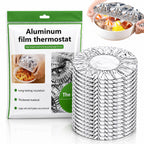 90PCS Reusable Aluminum Foil Food Covers, Home Dining Table & Food Container Aluminum Foil Heat-Retaining Cover, Universal Reusable Thermal Cover For Foods, Elastic Edges For Bowls & Plates (90PCS)