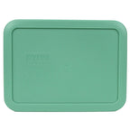 Pyrex (1) 7202-PC 1-Cup Green, (2) 7200-PC 2-Cup Orange, (2) 7201-PC 4-Cup Cadet Blue, (1) 7402-PC 6/7-Cup Red, (2) 7210-PC 3-Cup Light Green, (1) 7211-PC 6-Cup Red Lids - Made in USA