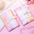 CAGIE Diary with Lock for Girls Age 8-12,Birthday Gifts for 9 10 11 12 Year Old Girls, Tie Dye Design 192 Pages Diary with Pen, 5.7 x 8.5 Inch Journal with Lock for Women Girl,Purple