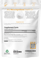 Micro Ingredients Pure Vitamin C Powder, 2.2lbs (1kg) | Unflavored Ascorbic Acid Supplements | Vitamins for Women & Men | Non-GMO, Gluten Free