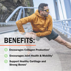 Glucosamine Chondroitin MSM Joint Support Supplement - Collagen Peptides, Turmeric and Ginger, Hyaluronic Acid, Glucosamine Chondroitin Sulfate for Joint Comfort - Gluten Free, Non GMO, 90 Capsules