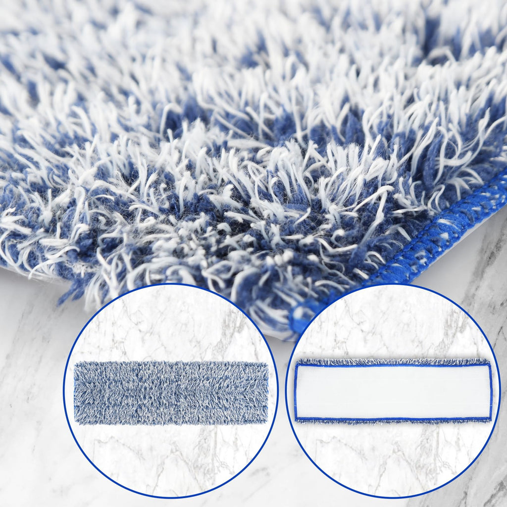 8 Pack Mop Pads Replacement for Bona Family of Mops, Washable & Reusable Microfiber Cleaning Pad for Hardwood and Multi-Surface (3 Deep Clean Pads + 3 Microfiber Cleaning Pads + 2 Dusting Pads)
