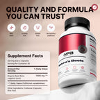 Nature's Pure Blend Organic Beet Root Powder Capsules – Beet Root Capsules & Beets Supplements for Circulation – L Arginine – Nitric Oxide Supplements – 1500MG