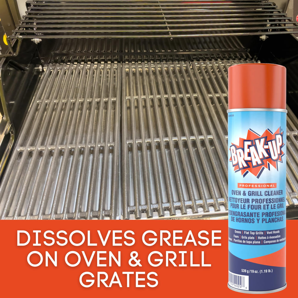 Diversey CBD991206 Break Up Professional Oven & Grill Cleaner, Heavy Duty Spray Removes Baked on Grease, Aerosol, 19-Ounce (Pack of 6)