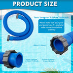 2 Pcs 1.5 Inch Hoses for Above Ground Pools - 1 1/2 Inch Diameter, 59" Long Pump Hose Replacement Filter Accessories