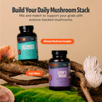 FreshCap Mushrooms Premium Organic Ultimate Mushroom Supplement - 12:1 Fruiting Body Extract with 29% Beta-Glucans - 3rd-Party Tested Nootropic for Energy, Focus & Immune Support (120 Capsules)