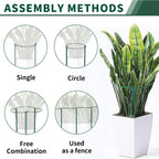 SORANGEUN 10 Pack Peony Cages and Supports, 10" (W) x 16"(H) Plant Support, Heavy-Duty Metal Plant Support Stakes, Plant Stakes for Outdoor & Indoor Plants, Perfect for Flowers and Vegetable