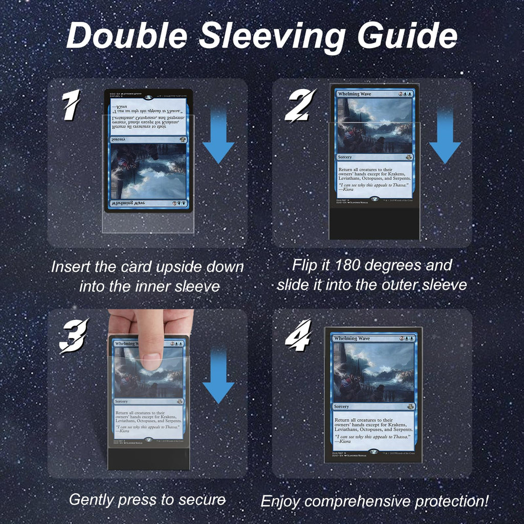 5000 Pack Card Sleeves, Perfect Fit Inner Sleeves Ideal for Double-Sleeving, Trading Card Sleeve Compatible with MTG, TCG, Gaming Cards