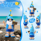 Garden Summer Gnomes Statue Coastal Decor for Outdoor Beach Gift for Women