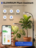 GLOWRIUM Grow Lights for Indoor Plants,Full Spectrum Plant Light with Stand
