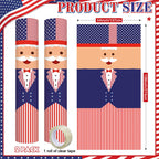 Chumia 2 Pcs 4th of July Decorations Patriotic Uncle Column Wraps 108 x 54" Independence Day Porch Pillar Covers Outdoor for Memorial Veterans Labor Day Stars and Stripes Post Yard Signs