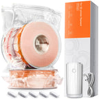 Filament Storage Bags with Auto Pump - Upgraded 20 Extra Large Filament Bags (14.9 * 13 inch) Plus 20 Desiccants and 5 Clips - Extra Large Filament Vacuum Bags Designed for Bambulab Reusable Spool