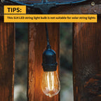 VISTERLITE 24 Pack Dimmable Shatterproof S14 LED Replacement Outdoor String Light Bulbs, 2200K 2W Plastic LED E26 Medium Screw Base Edison Bulbs Equivalent to 11-25 watt