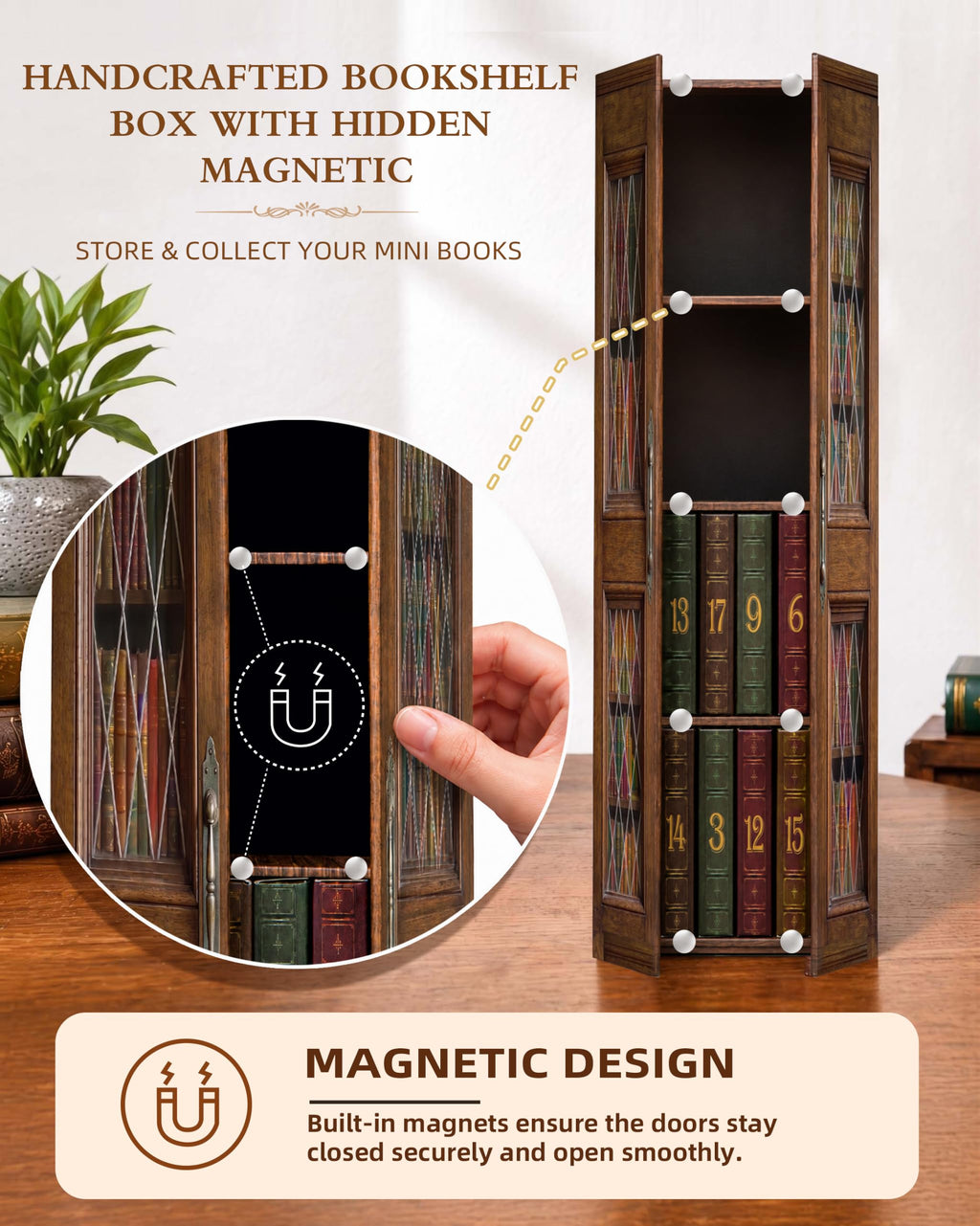 Mini Book Advent Calendar 2026 for Book Lovers, Christmas Tree Decor Books