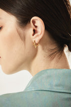 FindChic Star Huggie Earrings for Women, 14K Gold Plated Small Star Hoops