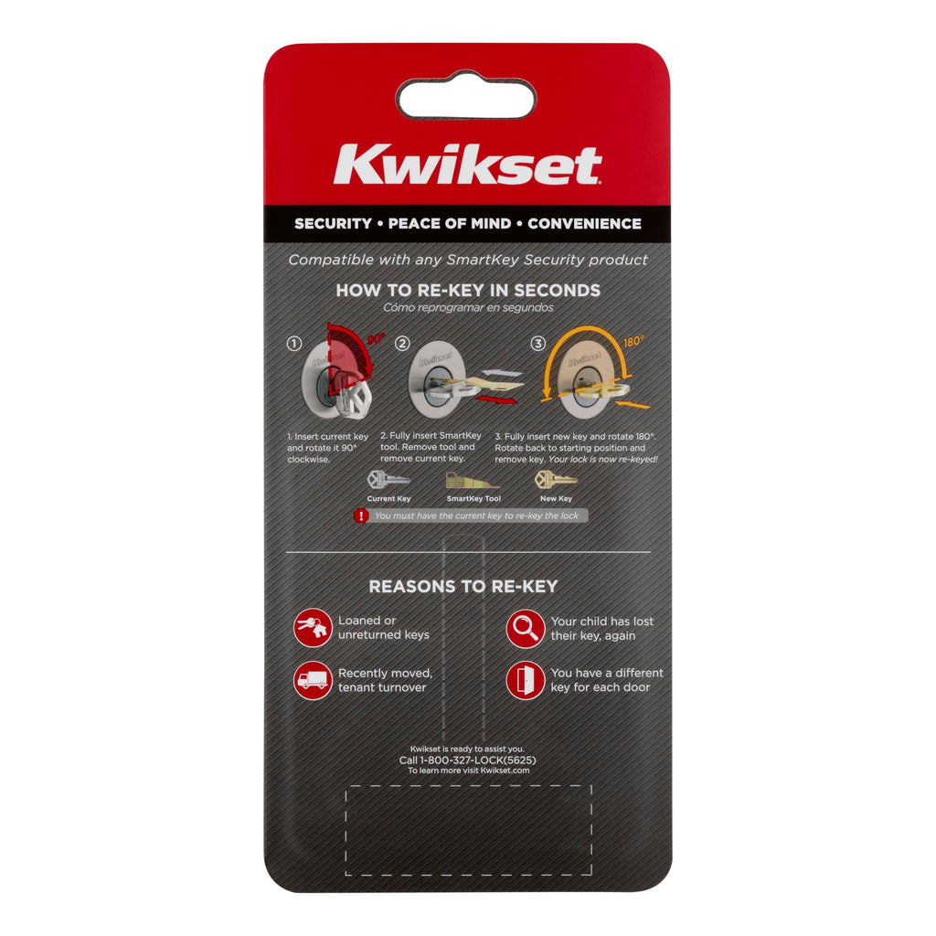 Kwikset SmartKey Re-Key Kit for Kwikset SmartKey Locks Only, DIY Rekey Tool Set, Easy Key Reset, Not Compatible with Non-SmartKey Locks