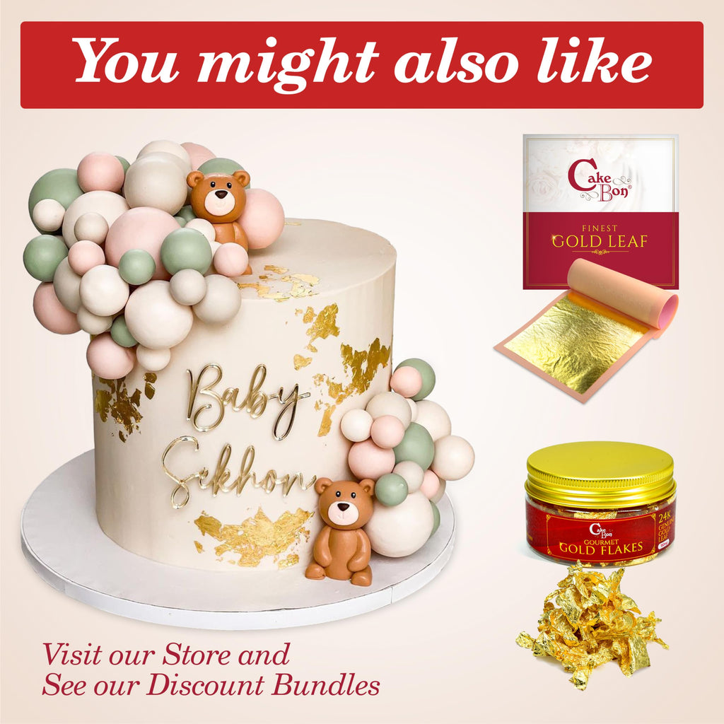 Cakebon Cake Boards 12" Gold Round Cake Drums 1/2" Thick Smooth Edge 12Pack