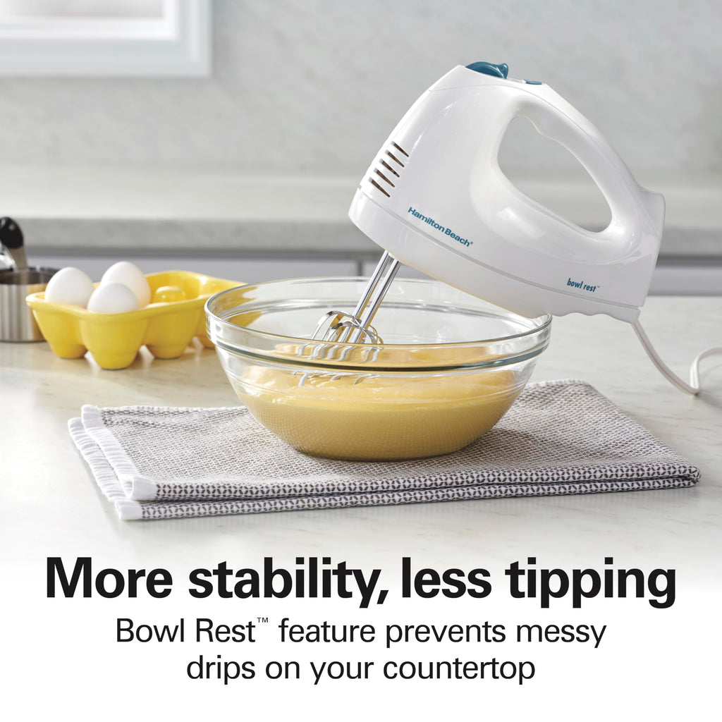 Hamilton Beach 6-Speed Electric Hand Mixer With QuickBurst and Bowl Rest