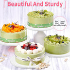 Cake Boards 14 Inch Round – 4 Pack 1/2 Inch Thick Cake Drums with Full Wrapped Edges, Corrugated Cake Base Board for Wedding, Party, Baking & Multi-Layer Cakes (White)