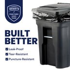 Plasticplace 95-96 Gallon Heavy Duty Trash Bags, Garbage Bags, Puncture-Resistant, Fits Rollaway Cans & Drums, Durable Large Plastic Bags (50 Count)