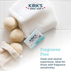 Kirk's Original Coco Castile Soap Fragrance Free 4 oz, Pack 18