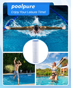 POOLPURE PLF106A Filter Replaces Hayward CX880XRE, Pleatco PA106-PAK4, Ultral-A1, Unicel C-7488, Filbur FC-1226, FC-6430, Hayward SwimClear C4020, C4025, C4030, 4 X 106 sq. ft. Filter Cartridge 4 Pack