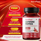 Vascu Flow Cayenne Pepper Capsules Organic Capsaicin Supplements with Beetroot Ashwagandha Hawthorn Turmeric Cinnamon Ginseng for Circulation Immune Support 180 Capsules- Made in USA