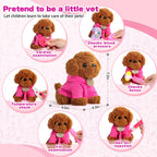 Doctor Kit for Toddlers 3-5 with Plush Dog, Carrying Bag & Toy Stethoscope