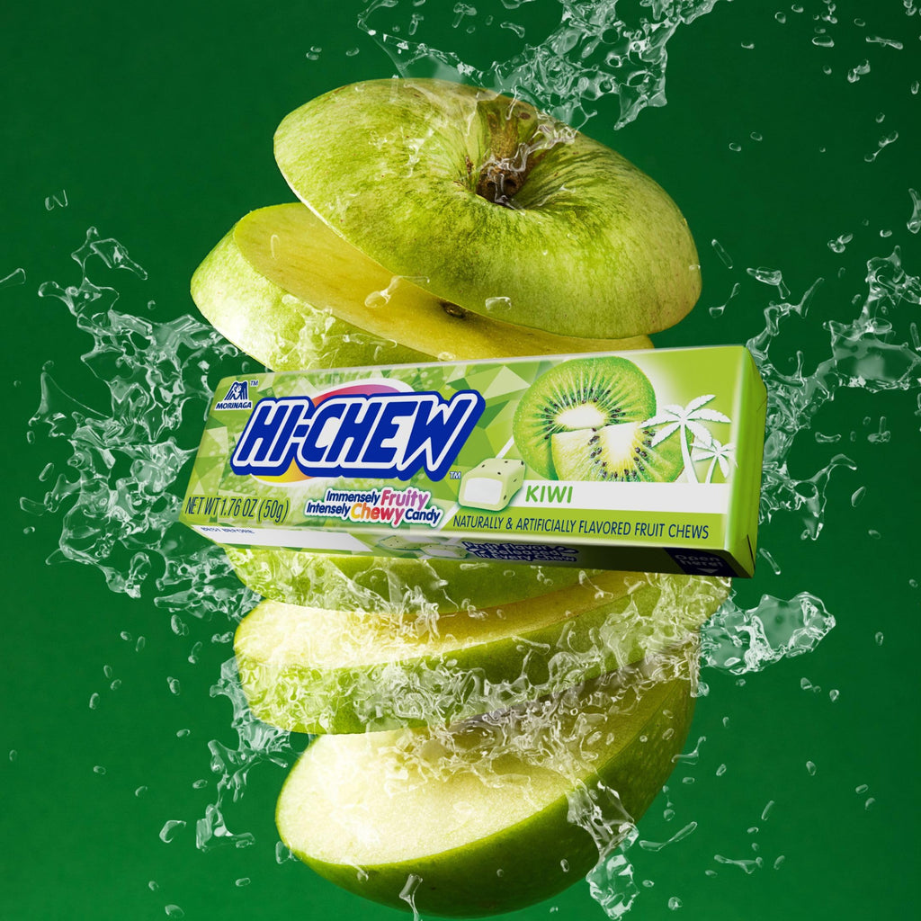 HI-CHEW Green Apple Sticks, 15-Pack, Unique Fun Soft & Chewy Taffy Candy, 1.76oz Each - Made with Immensely Juicy Fruity Flavors, Halloween Candy