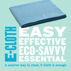 E-Cloth Glass & Polishing Cloths, Premium Microfiber Glass Cleaner, Great for Windows, Glass and Mirrors, Washable and Reusable, 100 Wash Guarantee, Alaskan Blue, 2 Pack