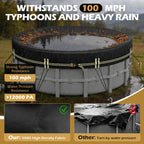 ZhenXingCheng 10 FT Round Pool Covers for Above Ground Pools, 500D Pool Solar Cover with Fast Tightening Ratchet, Stock Pool Tank Cover Ideal for Waterproof Dustproof Windproof