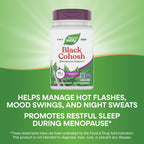 Nature's Way Black Cohosh Premium Extract, Helps Reduce Night Sweats and Promotes Restful Sleep for Women During Menopause*, 40 mg per Serving, 120 Vegan Capsules (Packaging May Vary), (Pack of 2)