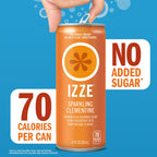 IZZE Sparkling Juice Beverage Blend, Sunset Variety Pack, Clementine, Peach, Cherry Lime, Pomegranate, No Sugar Added, 8.4 Fl Oz (Pack of 24)