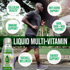 MBS Biotechnology Liquid Multivitamin for Adults – Complete High-Absorption Daily Vitamin with Superfoods, CoQ10, B-Complex, Turmeric & PQQ – Immune & Energy Support – Berry Flavor, 17 oz