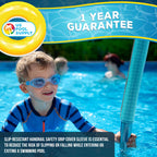 U.S. Pool Supply 10-Foot Pool Handrail Cover with Zipper - Pool Railing Cover with Non-Slip Safety Grip Sleeve, Inground Ladder Handle, Neoprene Teal Hand Rail, Heat Protection for Safe Entry and Exit