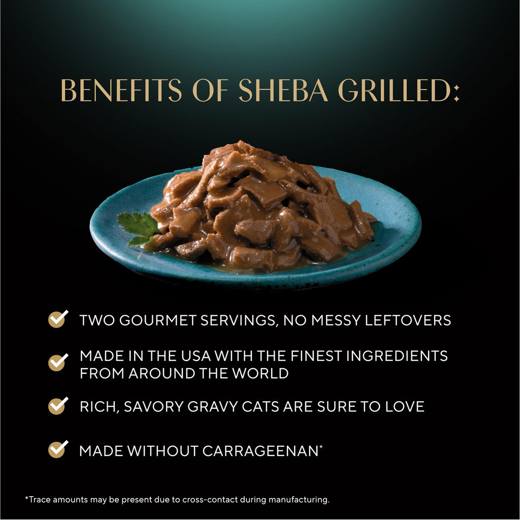 Sheba Perfect Portions Grilled Bites Wet Cat Food, Variety, 2.6 oz, 24 ct