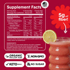 Bellway Super Fiber Powder + Fruit, Sugar Free Organic Psyllium Husk Powder Fiber Supplement for Regularity, Bloating Relief & Digestive Health, Plant-Based, Raspberry Lemon (50 Servings)