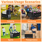 Wagons Carts Foldable,360lbs Collapsible Wagon with Wheels, Foldable Wagon