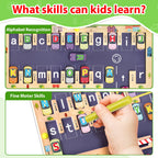 Scuwtocn Wooden Magnetic Alphabet Maze Letter Puzzle, Montessori Fine Motor Skills Toys for Boys Girls 3 4 5 Years Old, ABC Learning Toys for Kids Age 3+, Christmas, Birthday Present