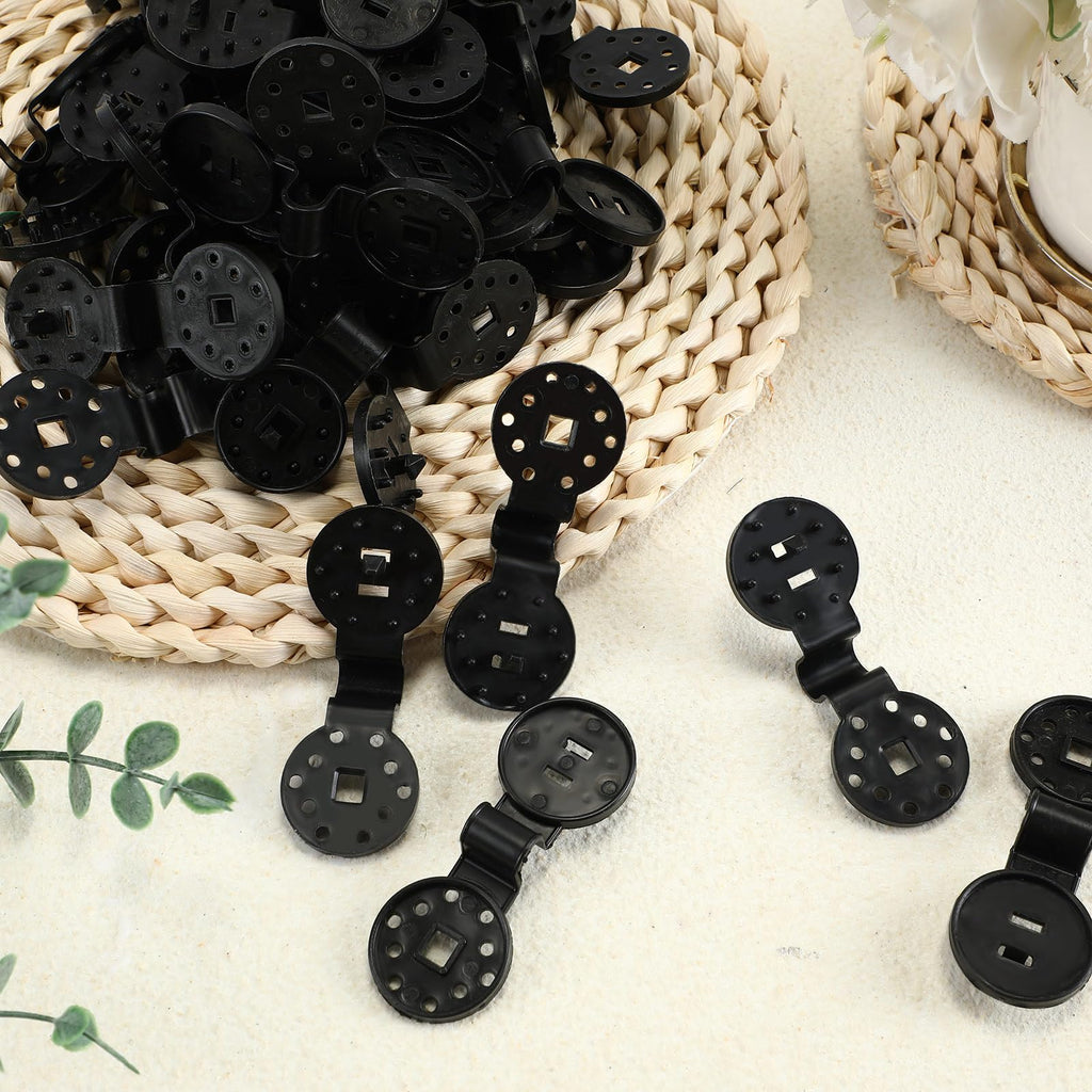 Barydat 400 Pcs Black Shade Cloth Plastic Clips Round Sunshade Net Fixing Clip Fabric Clips for Garden Anti Bird Netting Greenhouse Outdoor Agricultural Netting Fabric Accessories