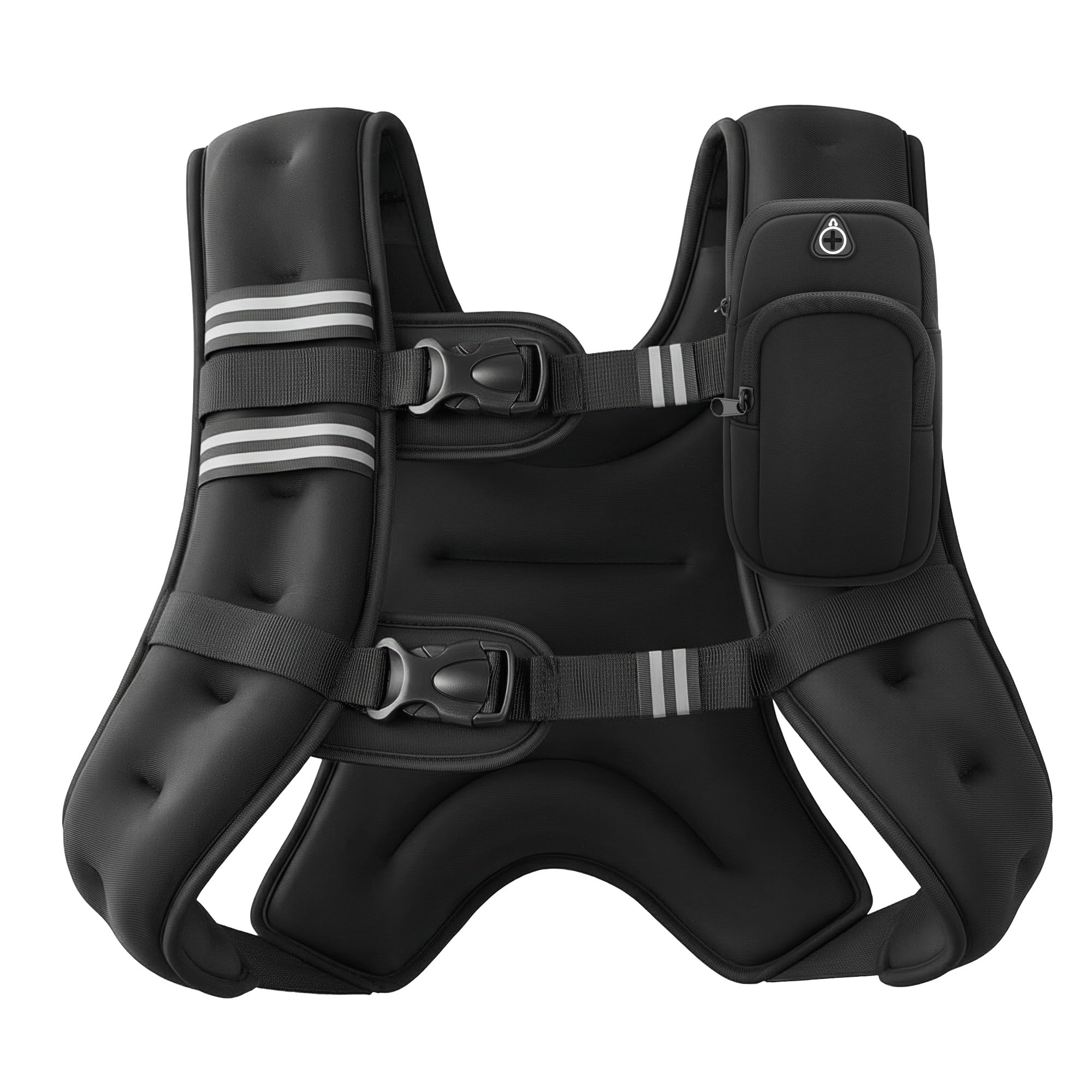 ZELUS Weighted Vest, 10 kg/20 kg, with Adjustable Weight, Weight Vest with Removable 1-kg Weights for Bodybuilding Training