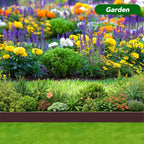 Garden Edging Border, 2In x 100 FT Landscape Edging with 90 Spikes, Brown