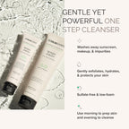 MDSolarSciences Wash Away One Step Cleanser | Gentle Foaming Oil Cleanser with Salicylic Acid, Apple & Pineapple Extracts | Hydrating, Exfoliating & Purifying | Clean| 1.7 oz