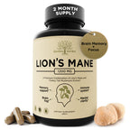 Garden of Herbz Lion’s Mane Mushroom Supplement Capsules with Turkey Tail – Mushroom Extract Blend, Non-GMO, 1200 mg per Serving, 120 Capsules